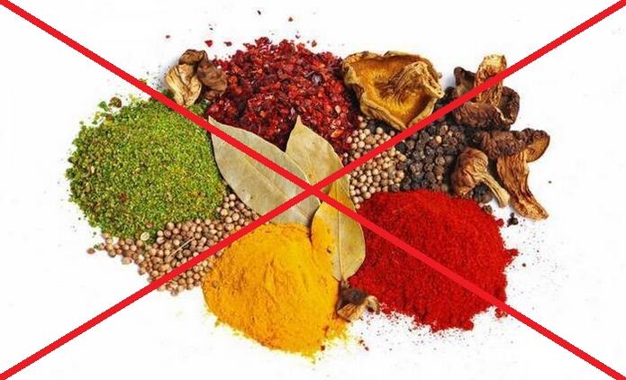 V případě cervikální osteochondrózy je nutné se vyvarovat používání kořeněných koření.