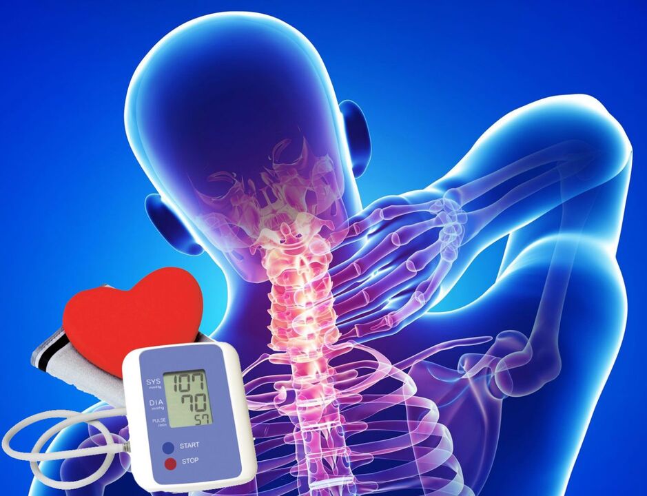 Skoky krevního tlaku s cervikální osteochondrózou